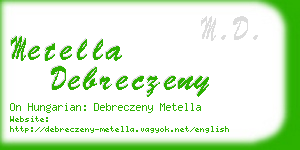 metella debreczeny business card